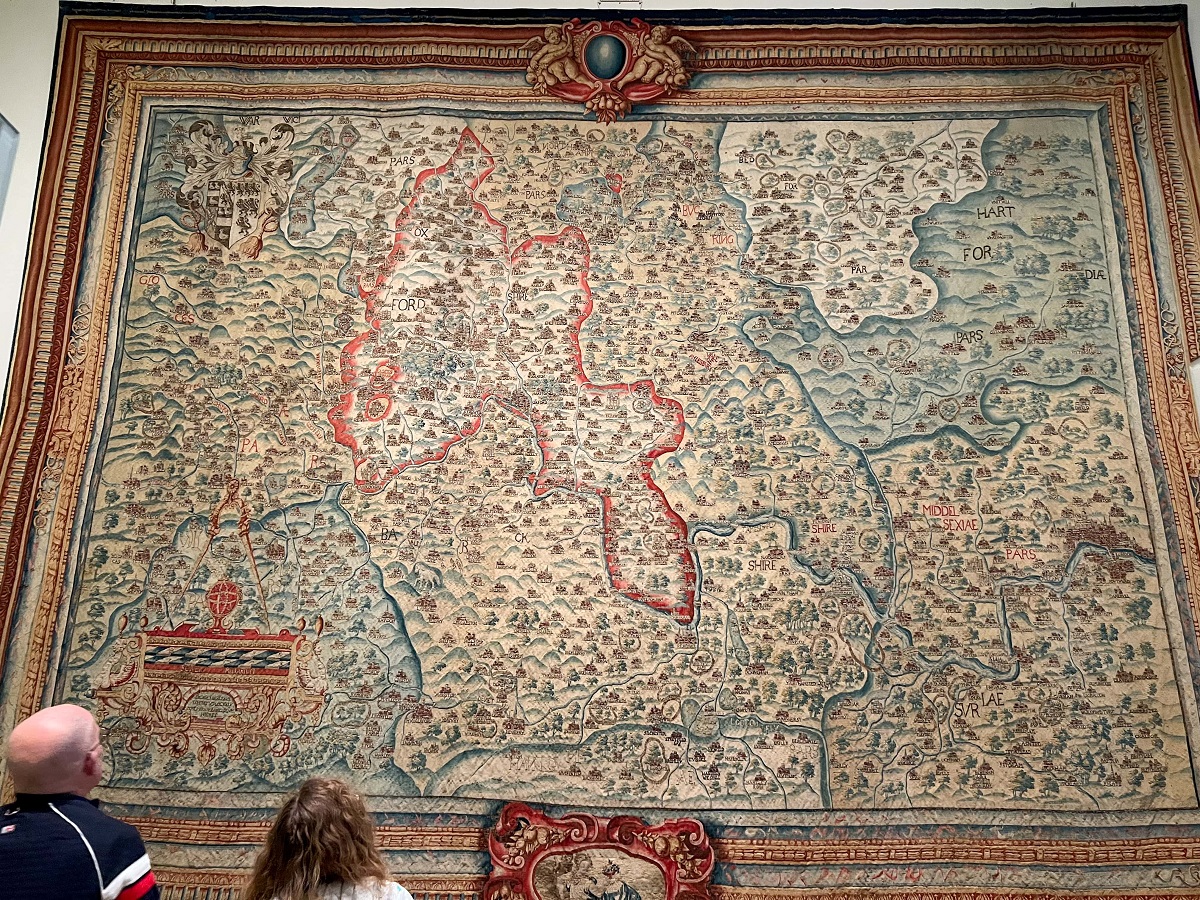 Ashmolean muzeum - Tkaná mapa Oxfordshire